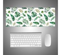Hixingo Rainforest Large Mouse Mat, Gaming Mouse Pad, Mouse Pad, Mousepad with Stitched Edges, Non-Slip Rubber Base Mouse Pads for Office & Home (800 * 300 * 3mm,Turtle leaf)