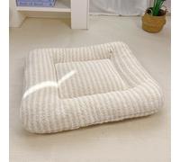 Hixingo Reversible Warmth Dog Bed for Medium Small Puppy Kitten, Anti AnXiety Cat Bed, Winter Washable Dog Mat, Soft Fluffy Plush Mat for Cat for Living Room,Bedroom,Balcony (Beige,XS)