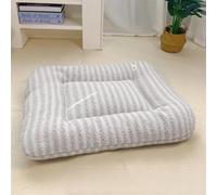 Hixingo Reversible Warmth Dog Bed for Medium Small Puppy Kitten, Anti AnXiety Cat Bed, Winter Washable Dog Mat, Soft Fluffy Plush Mat for Cat for Living Room,Bedroom,Balcony (Light Gray,S)