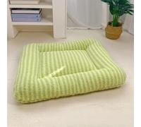 Hixingo Reversible Warmth Dog Bed for Medium Small Puppy Kitten, Anti AnXiety Cat Bed, Winter Washable Dog Mat, Soft Fluffy Plush Mat for Cat for Living Room,Bedroom,Balcony (Green,M)