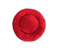 Hixingo Round Dog Bed for Medium Small Large Puppy Kitten Fluffy Anti AnXiety Cat Bed, Machine Washable Dog Mat Fluffy Comfortable Mat for Cat for Living Room Bedroom, Stripes (Red,70cm)