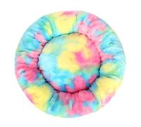 Hixingo Round Dog Bed for Medium Small Puppy Kitten, Elegant Patterns Fluffy Anti AnXiety Cat Bed, Machine Washable Dog Mat, Comfortable Mat for Cat for Living Room, Bedroom (Multicolor,80cm)