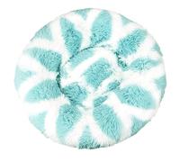 Hixingo Round Dog Bed for Medium Small Puppy Kitten, Elegant Patterns Fluffy Anti AnXiety Cat Bed, Machine Washable Dog Mat, Comfortable Mat for Cat for Living Room, Bedroom (Light blue,40cm)