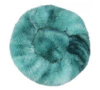Hixingo Round Dog Bed for Medium Small Puppy Kitten, Tie-Dye Fluffy Anti AnXiety Cat Bed, Machine Washable Dog Mat, Comfortable Mat for Cat for Living Room, Bedroom, Balcony (Green,80cm)