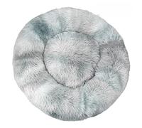 Hixingo Round Dog Bed for Medium Small Puppy Kitten, Tie-Dye Fluffy Anti AnXiety Cat Bed, Machine Washable Dog Mat, Comfortable Mat for Cat for Living Room, Bedroom, Balcony (Gray,90cm)