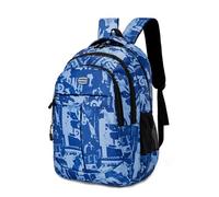 Hixingo School Backpack Causal Travel School Bags Womens Mens 16 Inch Backpack for Teenage Boys Girls Lightweight Rucksack Bookbag to School, College, Travel, Work (Blue,46x32x15cm)