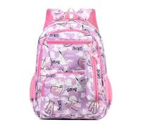 Hixingo School Backpack Causal Travel School Bags Womens Mens 16 Inch Backpack for Teenage Boys Girls Lightweight Rucksack Bookbag to School, College, Travel, Work (Purple,47x32x20cm)