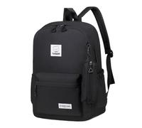 Hixingo School Backpack Causal Travel School Bags Womens Mens 16 Inch Backpack for Teenage Boys Girls Lightweight Rucksack Bookbag to School, College, Travel, Work (Black,46x30x14cm)