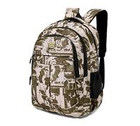 Hixingo School Backpack Causal Travel School Bags Womens Mens 16 Inch Backpack for Teenage Boys Girls Lightweight Rucksack Bookbag to School, College, Travel, Work (Gray Green,46x32x15cm)