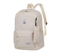 Hixingo School Backpack Causal Travel School Bags Womens Mens 16 Inch Backpack for Teenage Boys Girls Lightweight Rucksack Bookbag to School, College, Travel, Work (Apricot,46x30x14cm)
