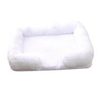 Hixingo Solid Color Dog Bed for Medium Small Puppy Kitten,Anti AnXiety Cat Bed, Machine Washable Dog Mat,Fluffy Comfortable Mat for Cat for Living Room,Bedroom,Balcony (White,XL(105x65x20cm))