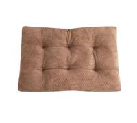 Hixingo Solid Color Plush Dog Bed for Medium Small Puppy Kitten, Anti AnXiety Cat Bed, Square Washable Dog Mat, Soft Fluffy Mat for Cat for Living Room,Bedroom,Balcony (Khaki,XL-95x65cm)