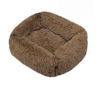 Hixingo Solid Color Plush Dog Bed for Medium Small Puppy Kitten, Anti AnXiety Cat Bed, Square Washable Dog Mat, XS-XXL Soft Fluffy Mat for Cat for Living Room,Bedroom,Balcony (Khaki,XXL)