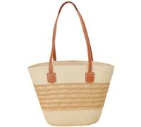 Hixingo Straw Tote Bag for Women Men, Summer Packable Ladies Beach Bags Large Lightweight Tote Holiday Beachbag for Swim, Pool, Gym, Shopping, Travel (25 * 8 * 27CM,Straw 15)