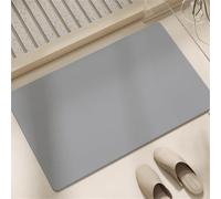 Hixingo Super Absorbent Bath Mat 2.5mm Soft Quick-Drying Diatomaceous Earth Bathroom Mat, Washable Shower Floor Mat, Kitchen Door Mat, Rubber Non-slip Bottom (50x80cm,dark gray)