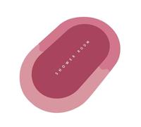 Hixingo Super Absorbent Oval Bath Mat, Soft Quick-Drying Diatomaceous Earth Bathroom Mat, Washable Shower Floor Mat, Kitchen Door Mat, Rubber Non-slip Bottom, Easy to Clean (80x120cm,red)