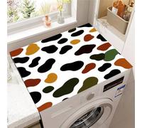 Hixingo Taches de Vache 3D Housse de Machine à Laver, Antidérapant Tapis de Protection Pour Plan de Travail Machine à Laver et Seche Linge Anti-Poussière Protection (Style 6,40x60cm)
