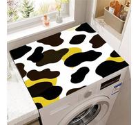 Hixingo Taches de Vache 3D Housse de Machine à Laver, Antidérapant Tapis de Protection Pour Plan de Travail Machine à Laver et Seche Linge Anti-Poussière Protection (Style 5,50x50cm)