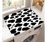 Hixingo Taches de Vache 3D Housse de Machine à Laver, Antidérapant Tapis de Protection Pour Plan de Travail Machine à Laver et Seche Linge Anti-Poussière Protection (Style 1,50x50cm)