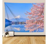 Hixingo Tapestry Wall Hanging, Aesthetic Tapestries Wall Art Nature Towel Blanket Decoration Wall for Home Bedroom Dorm Living Room Décor -Cherry Blossom Printed (200x150cm,Blue Sky)