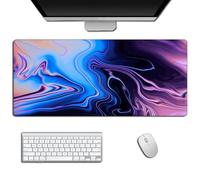 Hixingo Technology Watercolor Mouse Mat, Gaming Mouse Pad, Mouse Pad, Mousepad with Stitched Edges, Non-Slip Rubber Base Mouse Pads for Office & Home (900 * 400 * 3mm,laser 3)