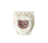 Hixingo Toddler Potty Training Pants Girls Boys, Reusable Toilet Training Pants for 1-6 Years Children Underwear Children 1 Pack Soft Absorbent Underwear Washable (Brown Bear,L: 100)