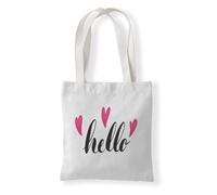 Hixingo Tote Bag Canvas for Women Men, Summer Packable Ladies Beach Bags Large Lightweight Tote Holiday Beachbag for Swim, Pool, Gym, Shopping, Travel (37 * 33cm,Heart letters)