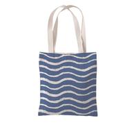 Hixingo Tote Bag Canvas for Women Men, Summer Packable Ladies Beach Bags Large Lightweight Tote Holiday Beachbag for Swim, Pool, Gym, Shopping, Travel (37 * 33cm,Blue Print 2)