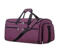 Hixingo Travel Garment Bags for Women and Men, 2in1 Hanging Suit Carrier Garment Duffle Bag Folding Carry-On Travel Garment Bags for Business Flight Essentials (Purple,57x31x30cm)