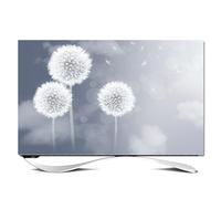 Hixingo TV Cover Decorative, 3D Dandelion Pattern TV Dust Cover 32-80inch TV Screen Dust Cover Universal Elastic Television Cover TV Screen Protection Cover (65inch,White Dandelion)