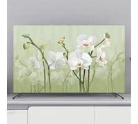 Hixingo TV Cover Decorative, 3D Flower Pattern TV Dust Cover TV Screen Dust Cover 32-80inch Universal Elastic Television Cover TV Screen Protection Cover (Phalaenopsis,70inch)