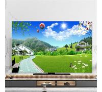 Hixingo TV Cover Decorative, 3D Forest Pattern, Hot Air Balloon, Polyester, Universal Elastic, 40-43inch, Not Water Resistant