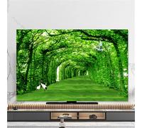 Hixingo TV Cover Decorative, 3D Forest Pattern TV Dust Cover 32-80inch TV Screen Dust Cover Universal Elastic Television Cover Stretch TV Screen Protection Cover (49-52inch,Green Plant)