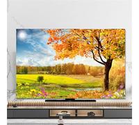 Hixingo TV Cover Decorative, 3D Forest Pattern TV Dust Cover 32-80inch TV Screen Dust Cover Universal Elastic Television Cover Stretch TV Screen Protection Cover (37-39inch,Forest)