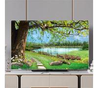Hixingo TV Cover Decorative, 3D Forest Pattern, Universal Elastic, 55inch, Lake Water