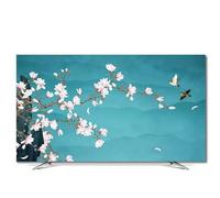 Hixingo TV Cover Decorative,3D Magnolia Flower Pattern TV Dust Cover 32-80inch TV Screen Dust Cover Universal Television Cover Stretch TV Screen Protection Cover (37-39inch,Bird A)