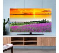 Hixingo TV Cover Decorative, 3D Sunrise Pattern TV Dust Cover 32-80inch TV Screen Dust Cover Universal Television Cover Stretch TV Screen Protection Cover (40-43inch,Lavender Flower)