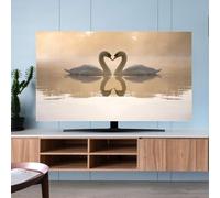 Hixingo TV Dust Cover,3D Deer TV Screen Cover Television Cover 32-80Inch Reversible Soft Universal Elastic TV Screen Protection Cover TV Protection Cover (32 inch,Swan)