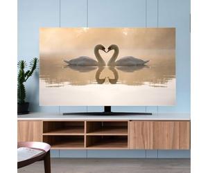 Hixingo TV Dust Cover,3D Deer TV Screen Cover Television Cover 32-80Inch Reversible Soft Universal Elastic TV Screen Protection Cover TV Protection Cover (32 inch,Swan)
