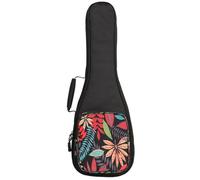 Hixingo Ukulele Case Bag for 21 23 26 inch, Uke Gig Bag with Adjustable Straps Ukulele Cover Padded Backpack for Kids and Adults for Concert, Soprano, Tenor (23 inch,Maple Leaf)