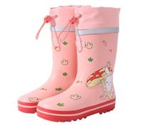 Hixingo Ultra Light Kids Girls Rain Boots, Rainy Snow Wellies for Kids Boy,Waterproof Non-Slip Unisex Children Wellies Rubber Outdoors Rain Shoes (Pink bunny,14)