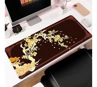 Hixingo Vintage Sakura Large Mouse Mat, Gaming Mouse Pad, Mouse Pad, Mousepad with Stitched Edges, Non-Slip Rubber Base Mouse Pads for Office & Home (700x300x3mm,yellow)