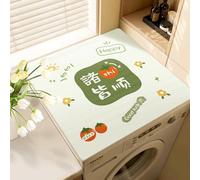 Hixingo Washer and Dryer Top Protector Mat, 3D Non-Slip Diatomaceous Mat Washer and Dryer Covers Protector, Quick Dry Washing Machine Top Cover for Home Kitchen Laundry Room (Lucky Orange,60x60cm)