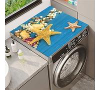 Hixingo Washer and Dryer Top Protector Mat, Drying Diatomaceous Mat, Washer and Dryer Covers Protector, Quick Dry Washing Machine Top Cover for Laundry Room, Animal Print (Starfish 02,30 * 40cm)