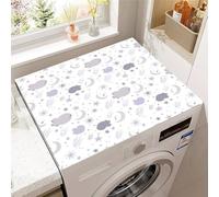 Hixingo Washer and Dryer Top Protector Mat, Drying Diatomaceous Mat, Washer Covers Protector, Quick Dry Washing Machine Top Cover for Kitchen Laundry Room, 3D Clouds (stars and moon,50x50cm)