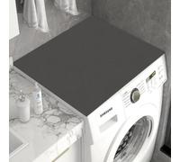 Hixingo Washer and Dryer Top Protector Mat, Drying Polyester Mat, Washer and Dryer Covers Protector, Quick Dry Washing Machine Top Cover for Laundry Room, Solid Color (Black 01,40 * 60cm)