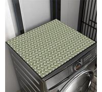 Hixingo Washer and Dryer Top Protector Mat, Non-Slip Diatomaceous Mat Washer and Dryer Covers Protector, Washing Machine Top Cover 3D Geometry for Home Kitchen Laundry Room (Green,50x50cm)