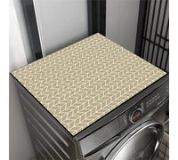 Hixingo Washer and Dryer Top Protector Mat, Non-Slip Diatomaceous Mat Washer and Dryer Covers Protector, Washing Machine Top Cover 3D Geometry for Home Kitchen Laundry Room (Khaki,40x50cm)