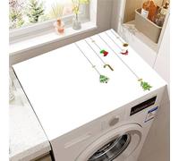 Hixingo Washer and Dryer Top Protector Mat, Non-Slip Quick Dry Diatomaceous Mat, 3D Christmas Tree Washing Machine Top Cover Protector for Home Kitchen Laundry Room (White,40x60cm)