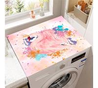 Hixingo Washer and Dryer Top Protector Mat, Non-Slip Quick Dry Diatomaceous Mat, 3D Swan Pattern Washing Machine Top Cover Protector for Home Kitchen Laundry Room (Style 1,40x60cm)